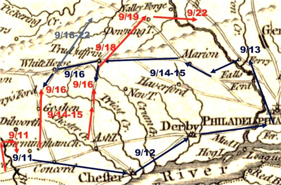 1777-Map(WashingtonMovements-PhiladelphiaSept12-22)